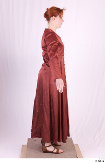 Photos Woman in Historical Dress 69 17th century a poses historical clothing red dress whole body 0007.jpg